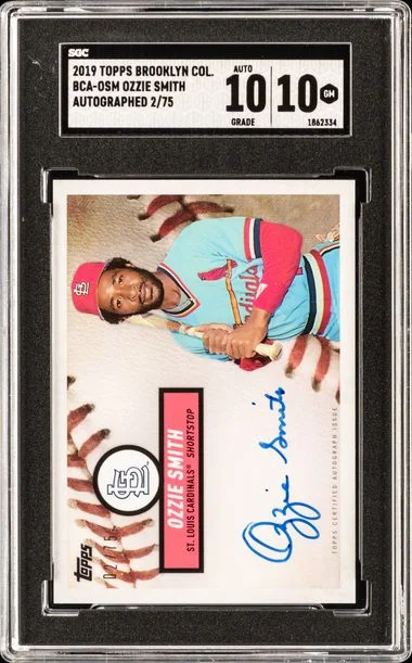 2019 Topps Ozzie Smith Brooklyn Col. Autographed #BCA-OSM card image