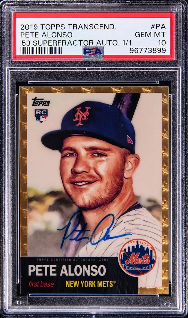 2019 Topps Pete Alonso Transcendent '53 Autograph SuperFractor #53S-PA card image