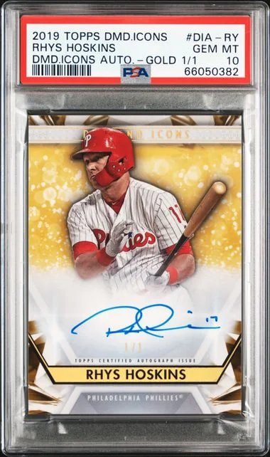 2019 Topps Rhys Hoskins Diamond Icons Diamond Icons Autographs #DIA-RY card image