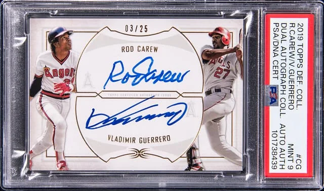 2019 Topps Rod Carew/Vladimir Guerrero Definitive Collections Dual Autograph Collection #CG card image