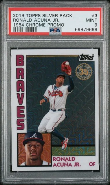 2019 Topps Ronald Acuna Jr. Silver Pack 1984 Chrome Promo #3 card image