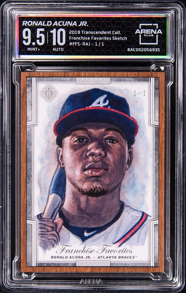 2019 Topps Ronald Acuna Jr. - AC MINT+ 9.5, AC 10 Transcendent Collection Franchise Favorites Sketch #FFS-RAJ card image