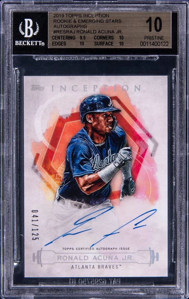 2019 Topps Ronald Acuna Jr. Inception & Emerging Stars Autograph #RES-RAJ card image