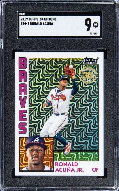 2019 Topps Ronald Acuna 84 Chrome #T843 card image
