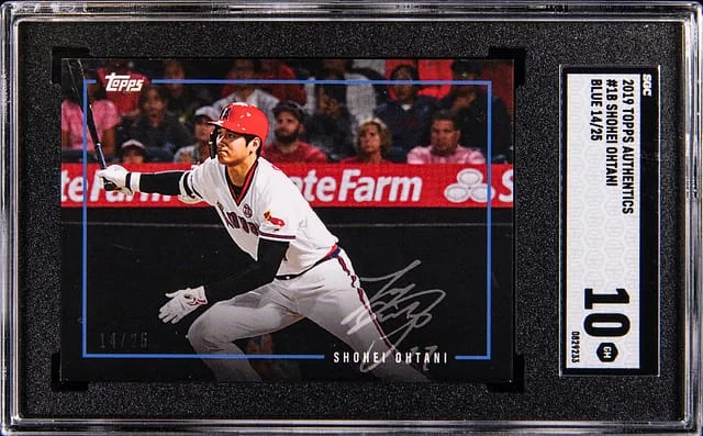 2019 Topps Shohei Ohtani Authentics Blue #1B card image