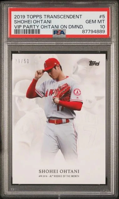 2019 Topps Shohei Ohtani Transcendent VIP Party On Demand #5 card image