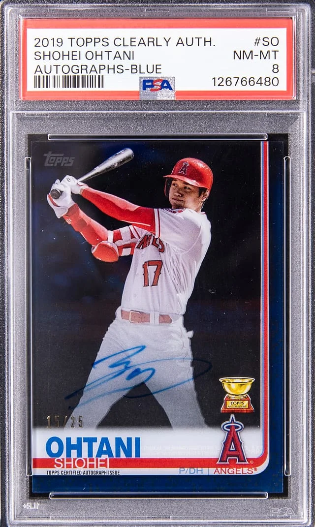 2019 Topps Shohei Ohtani Clearly Authentic Autograph Autographs Blue #CAA-SO card image