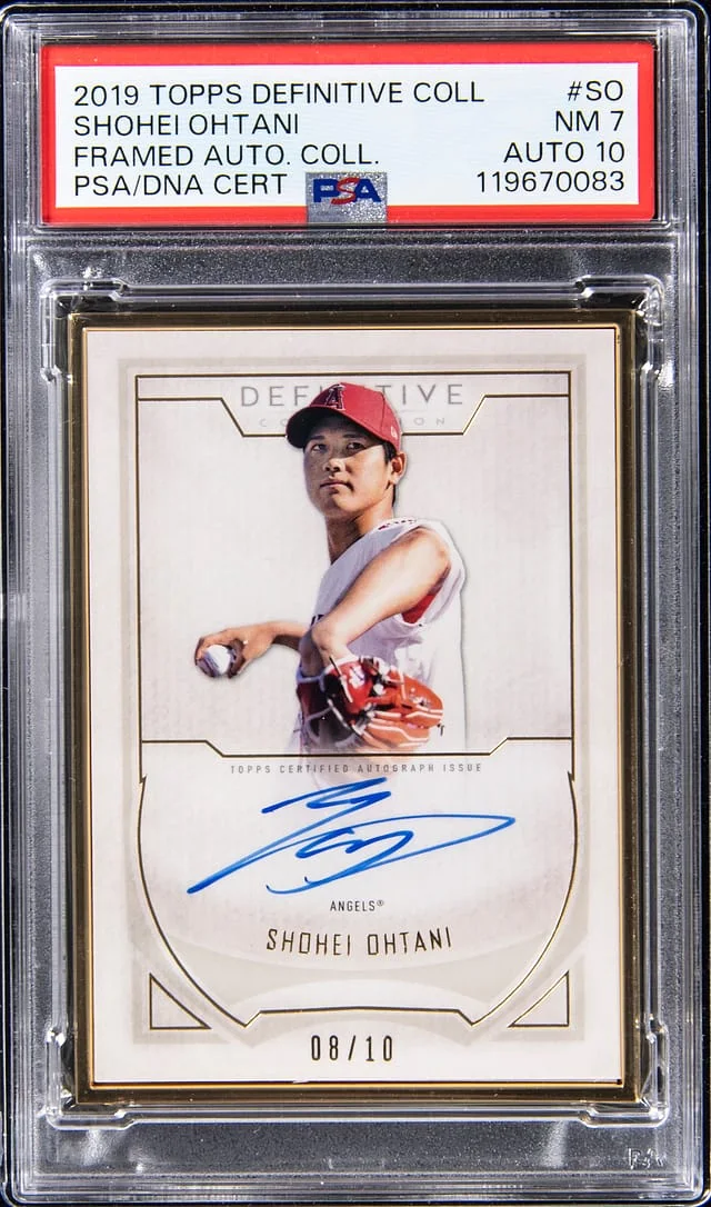 2019 Topps Shohei Ohtani Definitive Collection Framed Autograph Collection #DCFA-SO card image