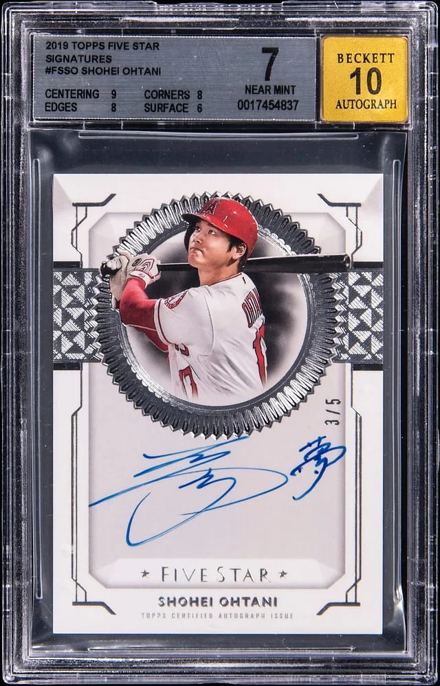 2019 Topps Shohei Ohtani Five Star Signatures #FS-SO card image