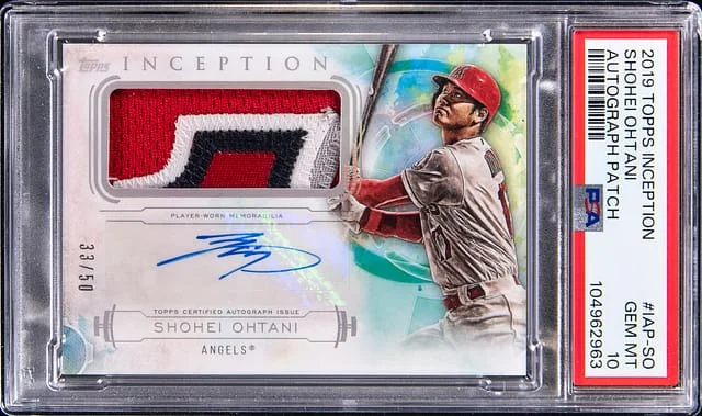 2019 Topps Shohei Ohtani Inception Autograph Patch #IAP-SO card image