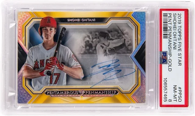 2019 Topps Shohei Ohtani Five Star Pentamerous Penmanship Gold #PP-SO card image