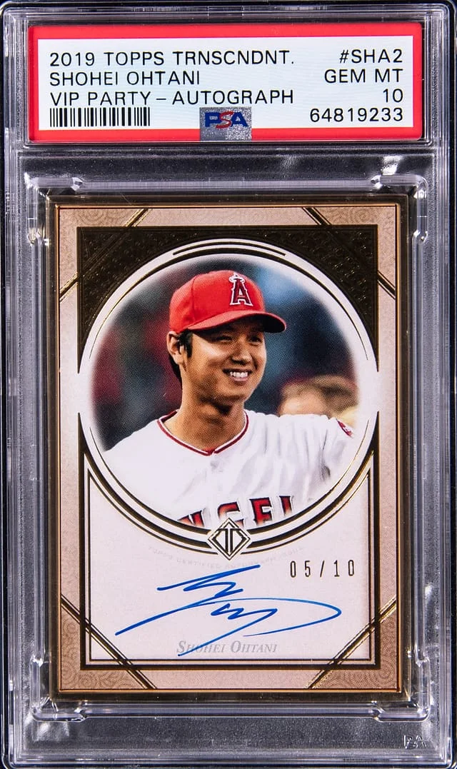 2019 Topps Shohei Ohtani Transcendent Collection VIP Party Autographs #SHA-2 card image