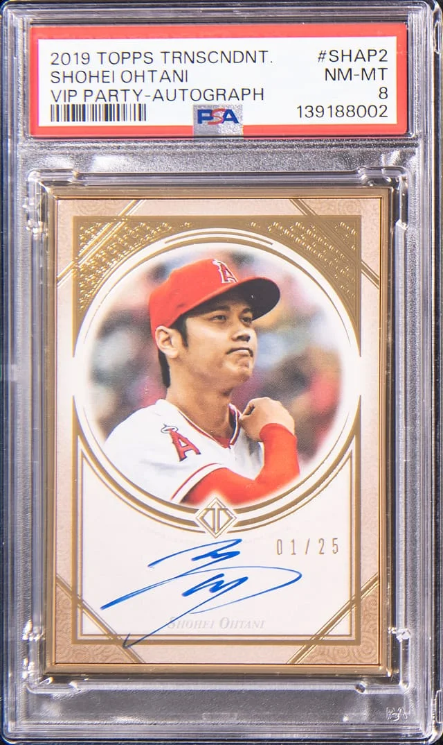 2019 Topps Shohei Ohtani Transcendent VIP Party Autograph #SHAP-2 card image