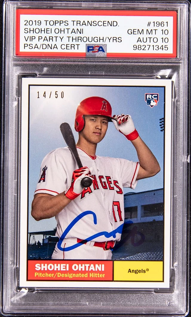 2019 Topps Shohei Ohtani Transcendent Collection VIP Party Through the Years #SO-1961 card image