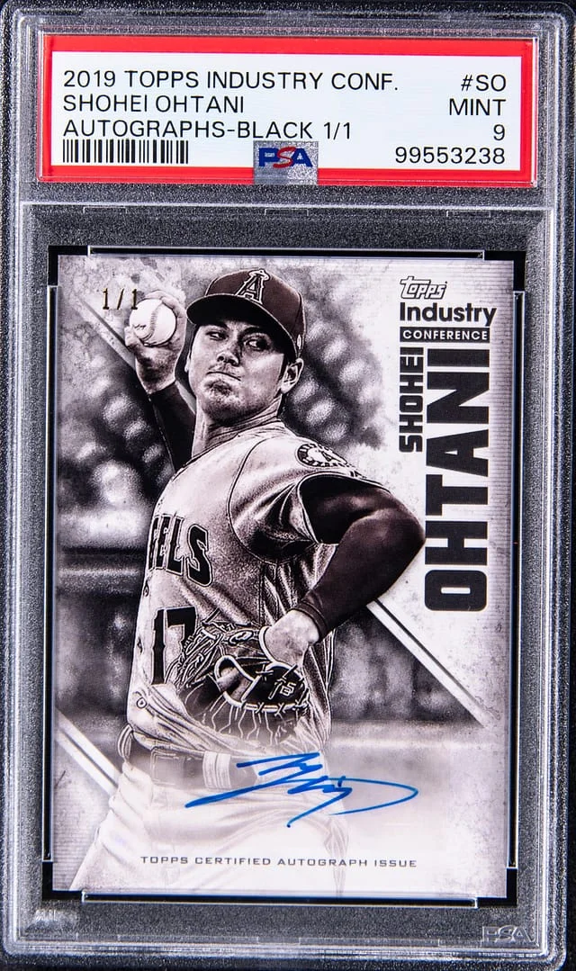 2019 Topps Shohei Ohtani Industry Conference Autographs Black #TSUM-SO card image