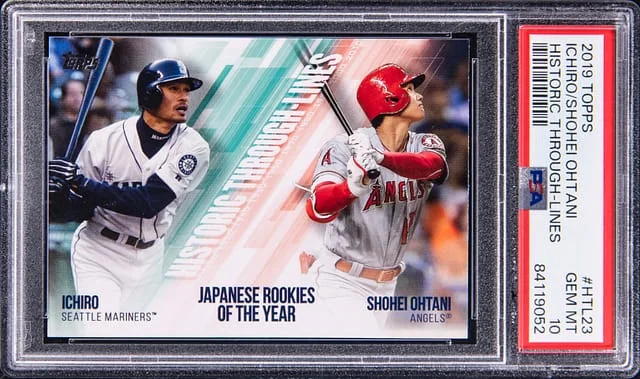 2019 Topps Shohei Ohtani/Ichiro Historic Through Lines #HTL-23 card image