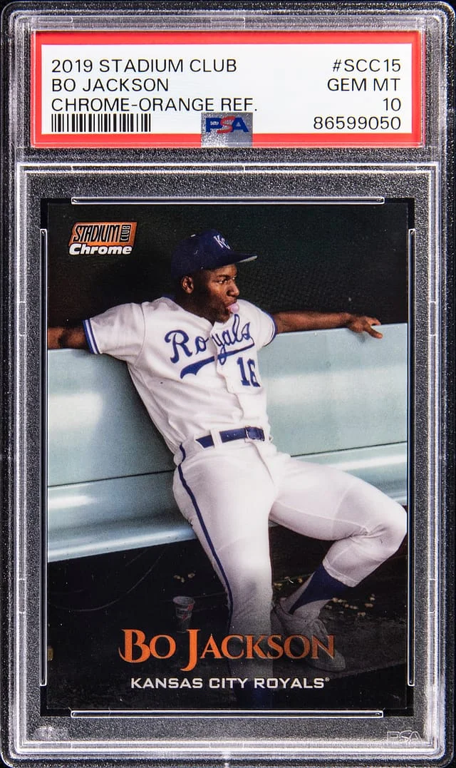 2019 Topps Stadium Club Bo Jackson Orange Refractor #SCC-15 card image