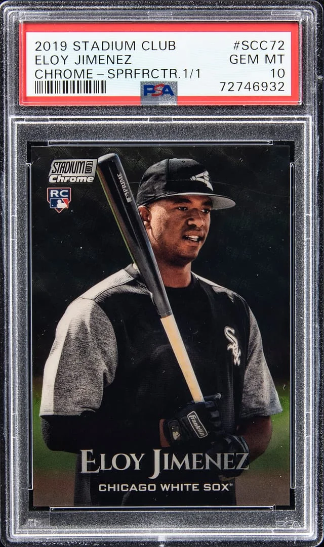2019 Topps Stadium Club Chrome Eloy Jimenez Superfractor #SCC-72 card image