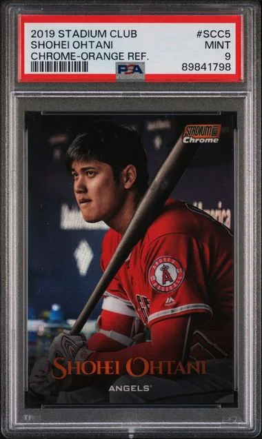 2019 Topps Stadium Club Chrome Shohei Ohtani Orange Refractor #SCC5 card image