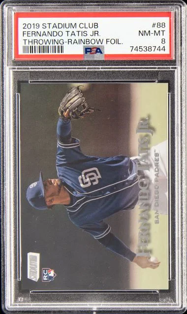 2019 Topps Stadium Club Fernando Tatis Jr. Rainbow Foilboard #88 card image