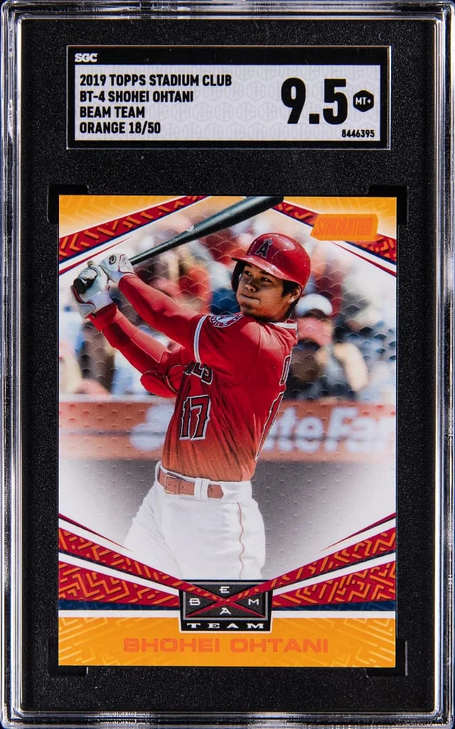 2019 Topps Stadium Club Shohei Ohtani Beam Team Orange #BT-4 card image