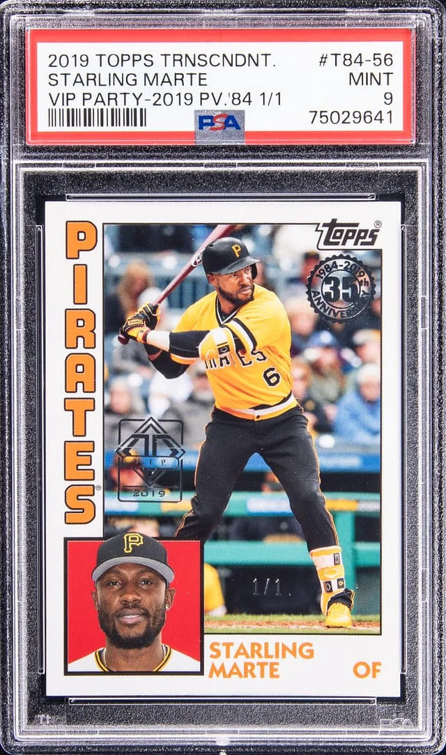 2019 Topps Starling Marte Transcendent VIP Party Preview 1984 #T84-56 card image
