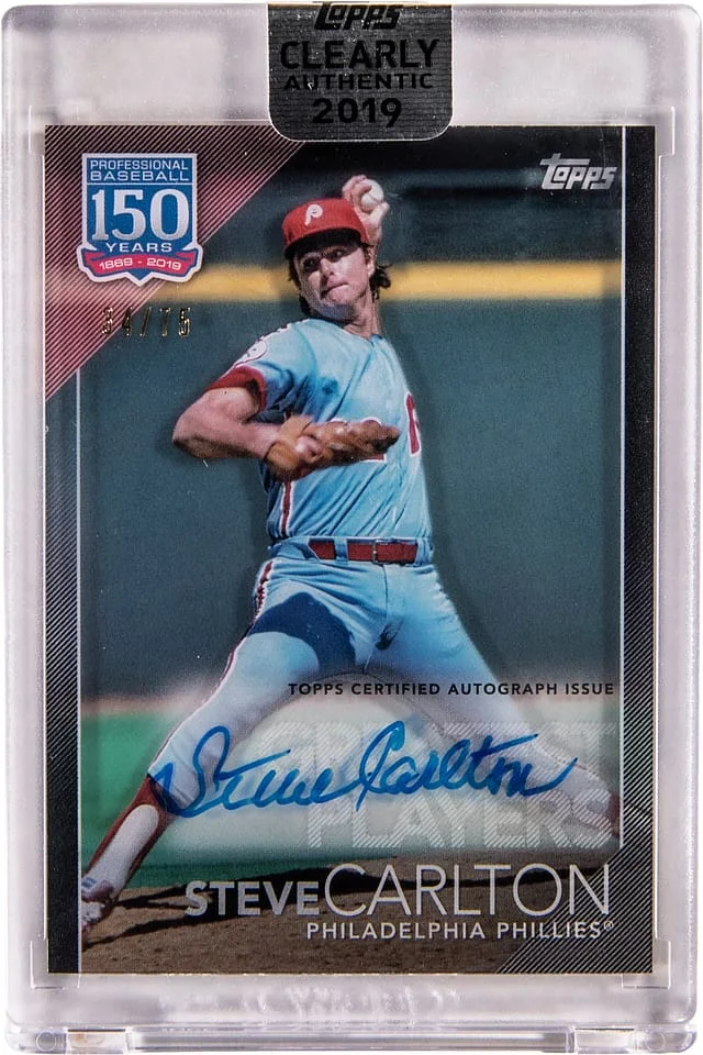 2019 Topps Steve Carlton (34/75) Clearly Authentic - 150 Years #YBP-SC card image