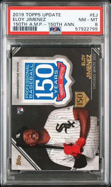 2019 Topps Update Eloy Jimenez 150Th Anniversary Manufactured Patch #EJ card image