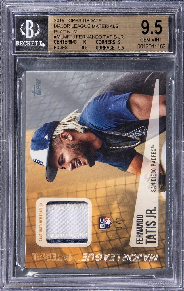 2019 Topps Update Fernando Tatis Jr Major League Materials Platinum #MLM-FTJ card image