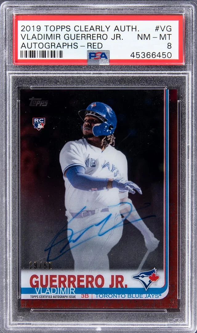 2019 Topps Vladimir Guerrero Jr. Clearly Authentic Red Autograph #VG-CAA card image