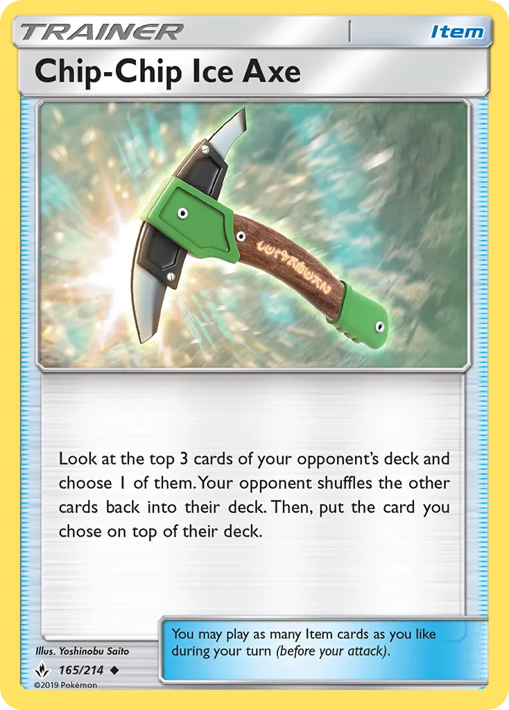 2019 Unbroken Bonds Chip-Chip Ice Axe Uncommon #165/214 Uncommon card image