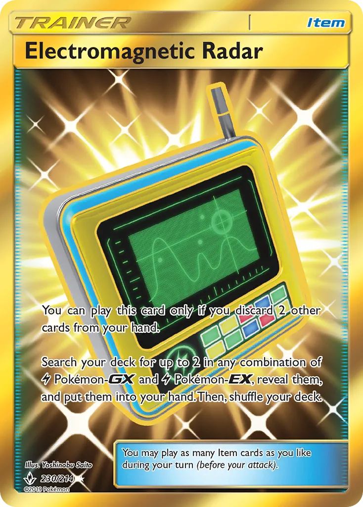 2019 Unbroken Bonds Electromagnetic Radar #230/214 Rare Secret card image