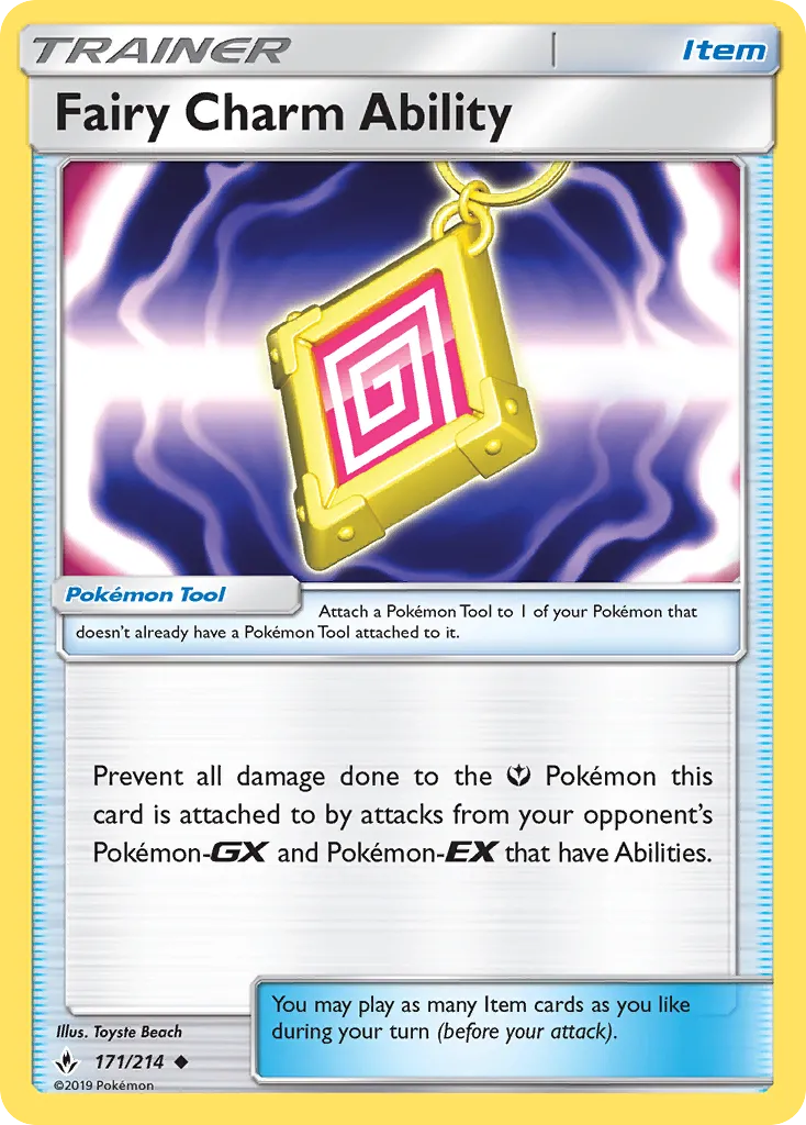 2019 Unbroken Bonds Fairy Charm Ability Uncommon #171/214 Uncommon card image