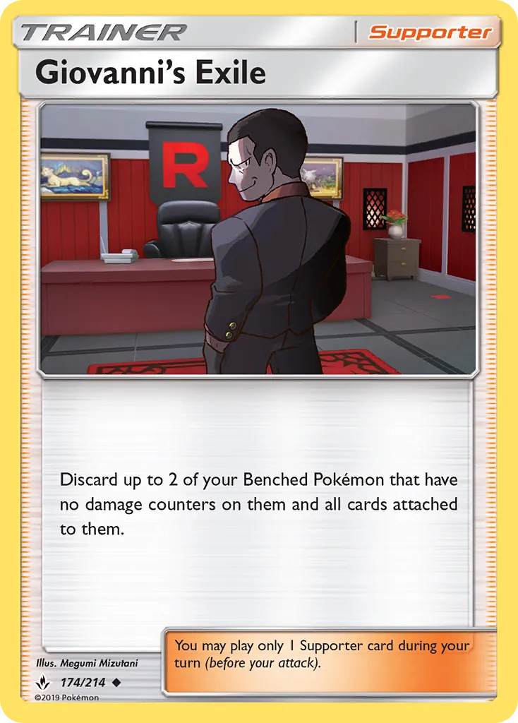 2019 Unbroken Bonds Giovanni's Exile #174/214 Uncommon card image