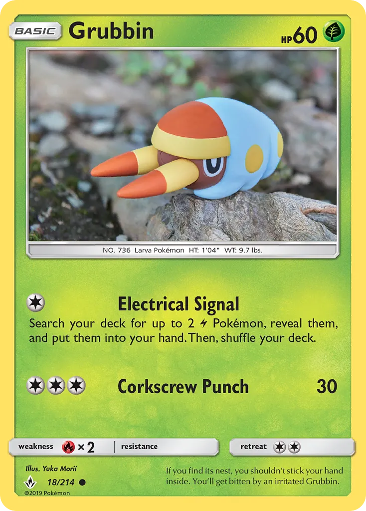 2019 Unbroken Bonds Grubbin Common #018/214 Common card image