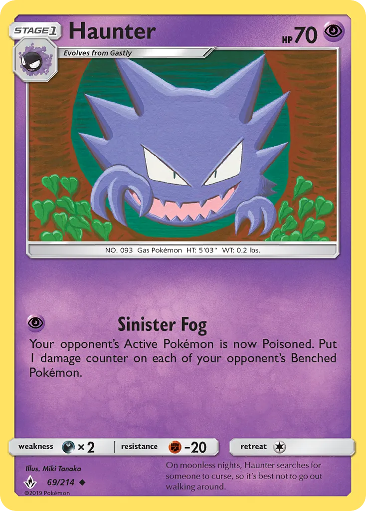2019 Unbroken Bonds Haunter #069/214 Uncommon card image