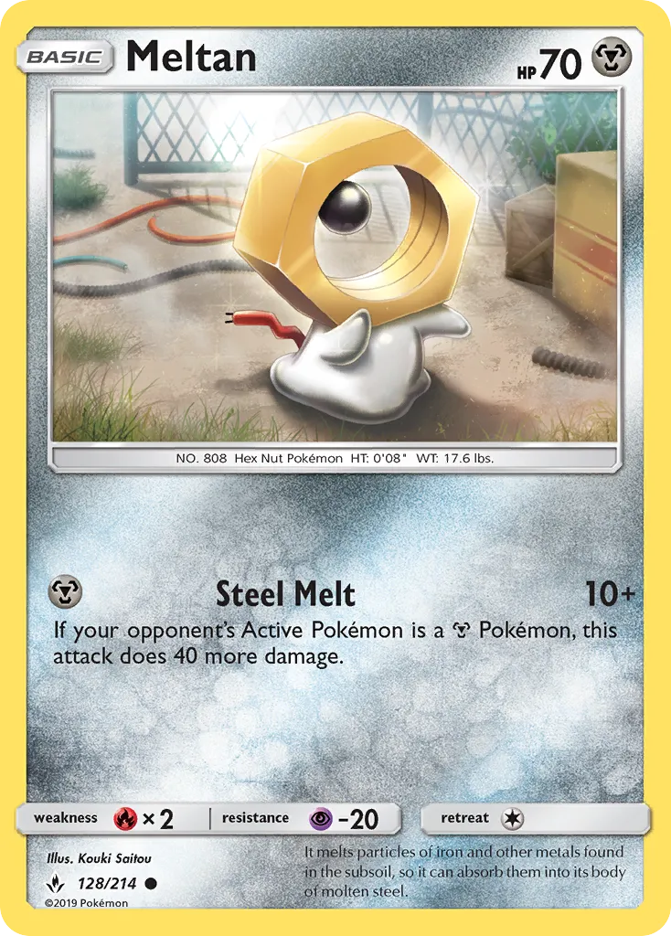2019 Unbroken Bonds Meltan Common #128/214 Common card image