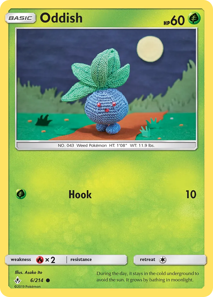 2019 Unbroken Bonds Oddish Common #005/214 Common card image