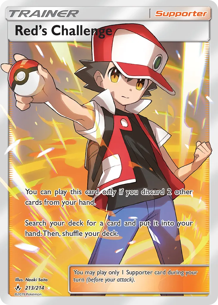 2019 Unbroken Bonds Red's Challenge #184/214 Rare Holo card image