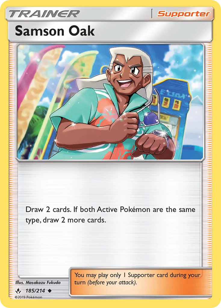 2019 Unbroken Bonds Samson Oak Uncommon #185/214 Uncommon card image