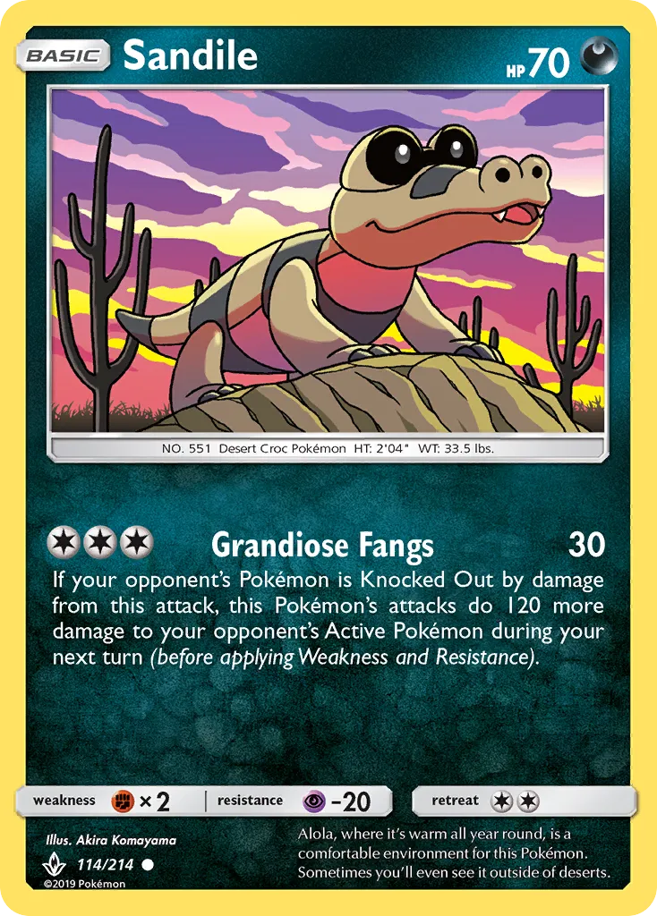 2019 Unbroken Bonds Sandile #114/214 Common card image