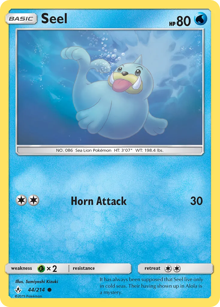 2019 Unbroken Bonds Seel #044/214 Common card image