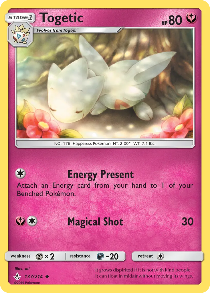 2019 Unbroken Bonds Togetic #137/214 Uncommon card image
