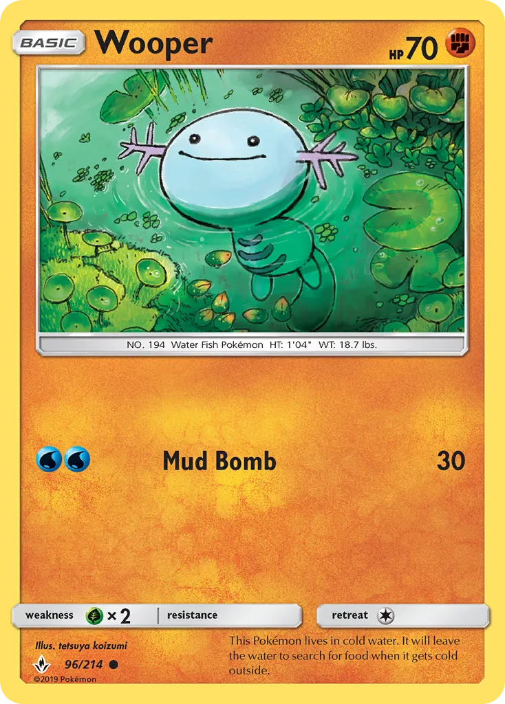2019 Unbroken Bonds Wooper Common #096/214 Common card image