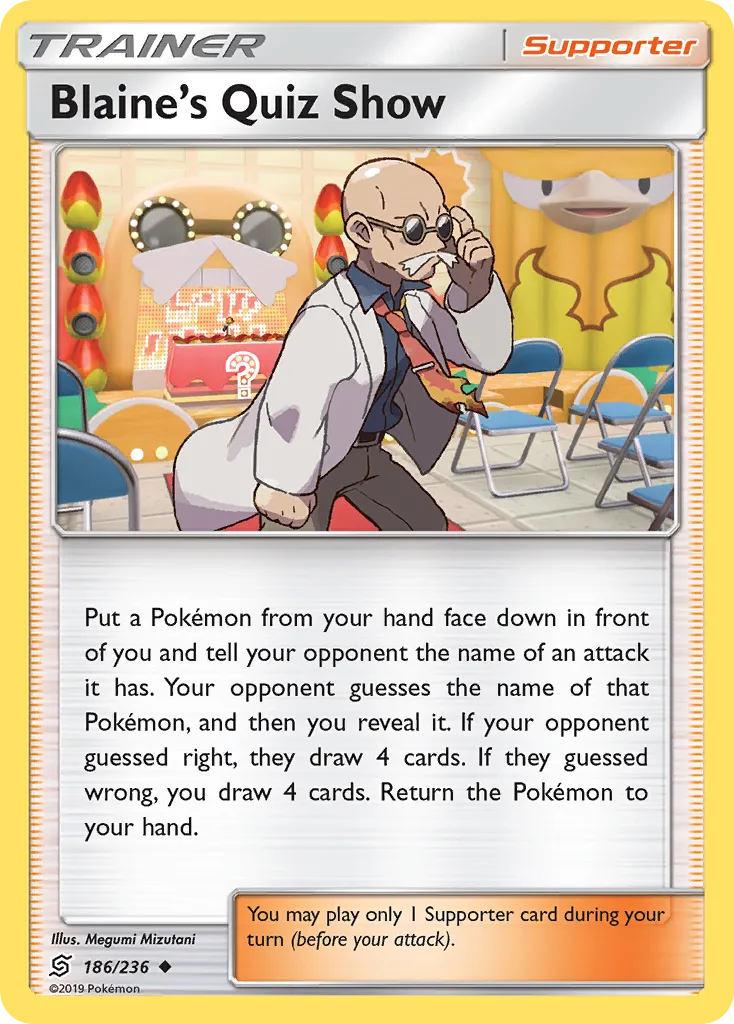 2019 Unified Minds Blaine's Quiz Show #186/236 Uncommon card image