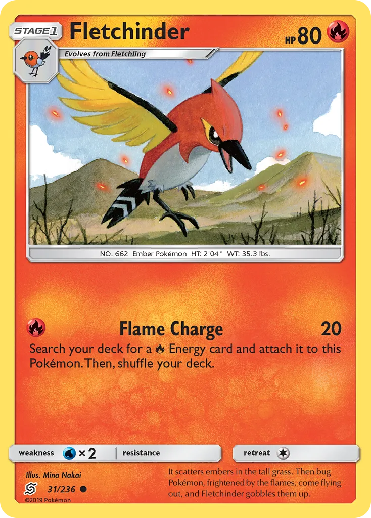 2019 Unified Minds Fletchinder #031/236 Common card image