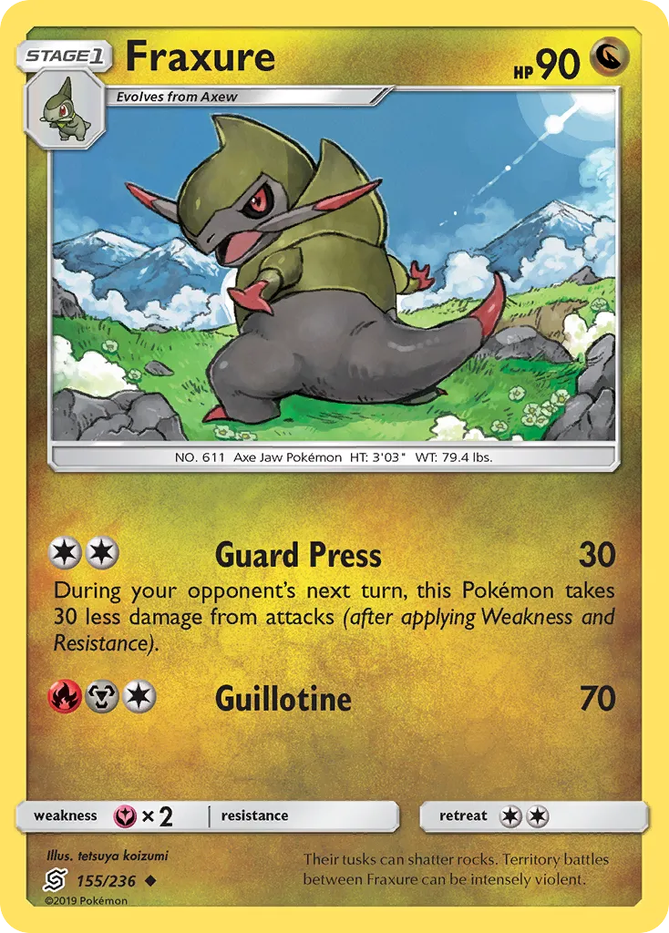 2019 Unified Minds Fraxure Uncommon #155/236 Uncommon card image