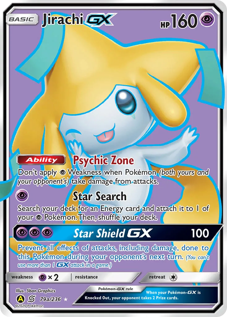 2019 Unified Minds Jirachi-GX #079/236 Rare Holo GX card image