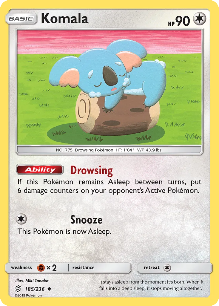 2019 Unified Minds Komala Uncommon #185/236 Uncommon card image