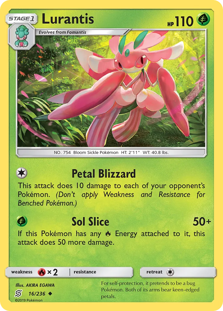 2019 Unified Minds Lurantis Uncommon #016/236 Uncommon card image